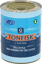 Tonfisk Vatten 3x170g