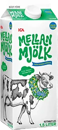 Mellanmjölk Lite längre hållbarhet 1,5%