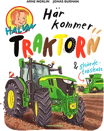 Här kommer traktorn och skördetröskan
