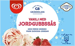 Glass Vanilj & jordgubbssås
