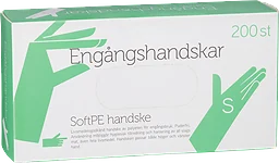 Handskar S Engångs Softpe Puderfri