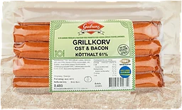 Grillkorv Ost & Bacon Alspånsrökt 8-pack