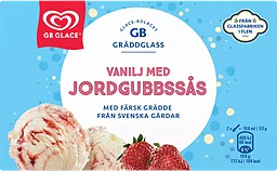 Vanilj med Jordgubbssås