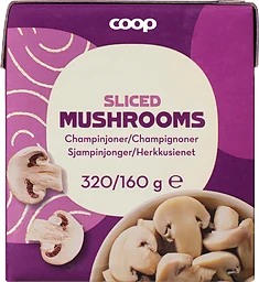 Champinjoner Skivade
