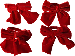 Servettring Rosett Röd 4-pack