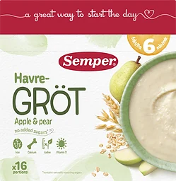 Havregröt Äpple & päron 6 Mån