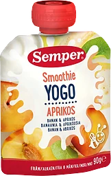 Smoothie yoghurt Banan & aprikos Från 6m