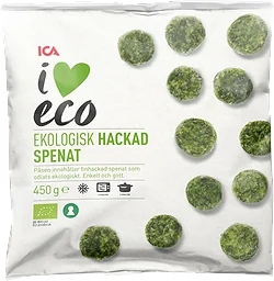 Hackad spenat Fryst Ekologisk
