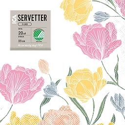 Servett 33cm Tulip 20-p