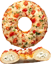 Pizza Donut Cream cheese-pesto