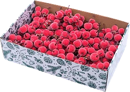 Äpple 2cm, röd i knippe