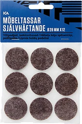 Möbeltassar självhäftande Brun 28mm