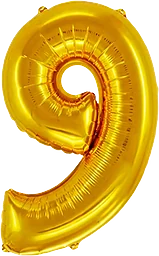 Folieballong Guld 9 100cm
