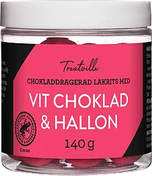 Lakritskulor Chokladdragerad lakrits-Hallon