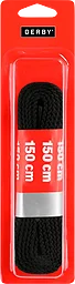 Skosnöre 150cm svart platt