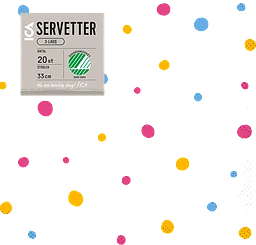 Servett 33cm Konfetti
