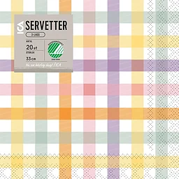 Servett 33cm Ruta 20-p