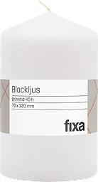 Blockljus 12cm Vit 40h