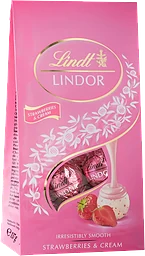 Chokladpralin LINDOR Strawberry & Cream
