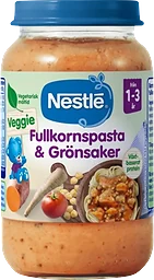 Barnmat Fullkornspasta & grönsaker 1år