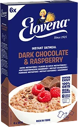 Havregrynsgröt mörk choklad & hallon