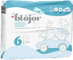 Öppna blöjor Strl 6 13-20kg 40-p Miljömärkt