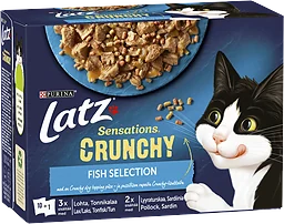 Kattmat Sensations Crunchy Fish i gelé 10-p