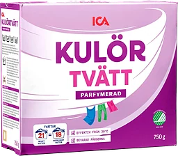 Tvättmedel pulver kulör