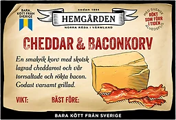 Korv Cheddar & Bacon