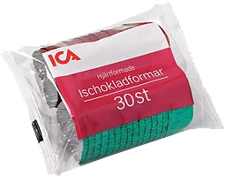 Ischokladformar Hjärtformade