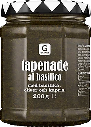 Tapenade Al Basilico Basilika Oliv Kapris