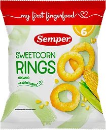 Sweetcorn Rings Ekologisk 6m