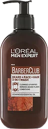 3 in1 Wash Beard+Face+Hair Barber Club L'Oréal