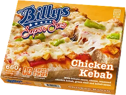 Pizza Super size Chicken kebab