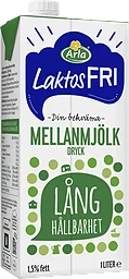 Mellanmjölkdryck Laktosfri Lång hållbarhet 1,5% ®