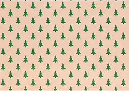 Julpapper Gran Ribb Grön 0,7x3m