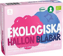 Hallon Blåbär Bärmix Ekologiska