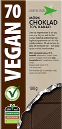 Choklad Mörk Vegan Glutenfri Ekologisk Greenstar