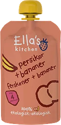 Persika & bananpuré 4m Ekologisk