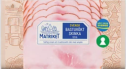 Basturökt skinka i skivor