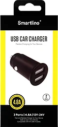 Billaddare 2xUSB 4.8a svart