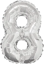 Folieballong Silver 8 100cm