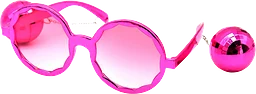 Partyglasögon M Discokulor Rosa
