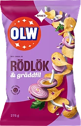 Chips Rödlök & Gräddfil