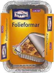 Folieformar med lock 8,5dl 6-p