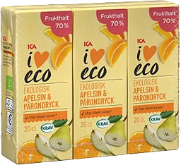 Fruktdryck Apelsin & päron 20cl 3-p