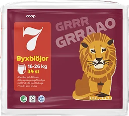 Byxblöjor 7 16-26 Kg