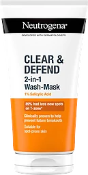 Ansiktsskrubb Clear & Defend Wash-Mask