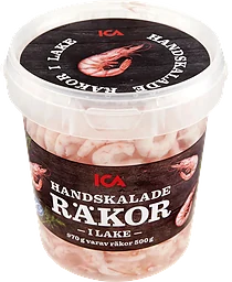 Räkor handskalade i lake