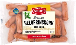 Helgprinskorv utan skinn